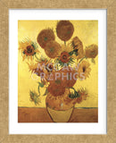 Sunflowers on Gold, 1888 (Framed) -  Vincent van Gogh - McGaw Graphics