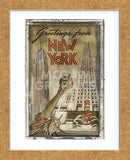 Greetings from New York (Framed) -  Vintage Vacation - McGaw Graphics