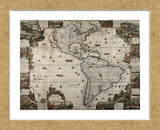 North and South America (Framed) -  Vintage Reproduction - McGaw Graphics