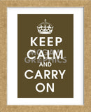 Keep Calm (chocolate) (Framed) -  Vintage Reproduction - McGaw Graphics