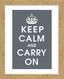 Keep Calm (charcoal) (Framed) -  Vintage Reproduction - McGaw Graphics