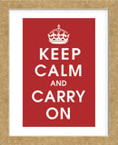 Keep Calm (Red) (Framed) -  Vintage Reproduction - McGaw Graphics