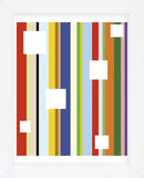 White Square on Stripe  (Framed) -  Dan Bleier - McGaw Graphics