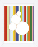 White Bubble on Stripe  (Framed) -  Dan Bleier - McGaw Graphics