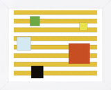 Color Block on Stripe  (Framed) -  Dan Bleier - McGaw Graphics