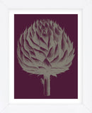 Artichoke (plum-grey) (Framed) -  Botanical Series - McGaw Graphics