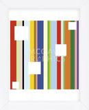 White Square on Stripe (detail) (Framed) -  Dan Bleier - McGaw Graphics