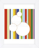 White Bubble on Stripe (detail) (Framed) -  Dan Bleier - McGaw Graphics