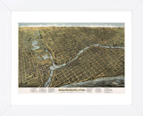 Bird’s Eye Map of Milwaukee, Wisconsin, 1872 (Framed) -  Bailey - McGaw Graphics