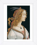 Idealized Portrait of a Lady (Portrait of Simonetta Vespucci as Nymph), 1480 (Framed) -  Sandro Botticelli - McGaw Graphics