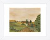 Sunny Tuscan Road  (Framed) -  Jean Clark - McGaw Graphics