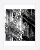 Fire Escape (b/w)  (Framed) -  Erin Clark - McGaw Graphics