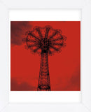 Red Parachute Jump  (Framed) -  Erin Clark - McGaw Graphics