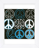 Peace Mantra (blue) (Framed) -  Erin Clark - McGaw Graphics