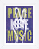 Peace Love Music (Framed) -  Erin Clark - McGaw Graphics