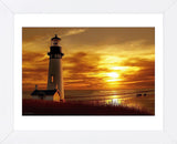 Lighthouse at Sunset (Framed) -  Carlos Casamayor - McGaw Graphics