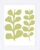Green Fern on White  (Framed) -  Denise Duplock - McGaw Graphics