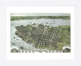 Bird’s Eye View of the City of Charleston, South Carolina, 1872 (Framed) -  C.N. Drie - McGaw Graphics