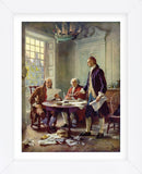 Writing the Declaration of Independence, 1776 (Framed) -  Jean Leon Gerome Ferris - McGaw Graphics