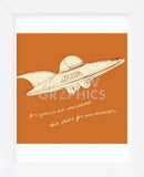 Lunastrella Flying Saucer (square)  (Framed) -  John W. Golden - McGaw Graphics