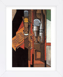 Glasses, Newspaper, and Bottle of Wine (Framed) -  Juan Gris - McGaw Graphics