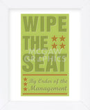 Wipe the Seat (Framed) -  John W. Golden - McGaw Graphics