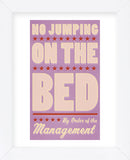 No Jumping on the Bed (pink) (Framed) -  John W. Golden - McGaw Graphics
