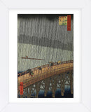 Sudden Shower (Framed) -  Ando Hiroshige - McGaw Graphics