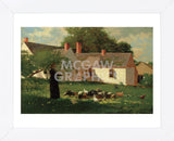 Farmyard Scene, c. 1874 (Framed) -  Winslow Homer - McGaw Graphics