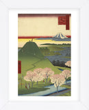 New Fuji, Meguro (Meguro Shin-Fuji), 1857 (Framed) -  Utagawa Hiroshige I - McGaw Graphics