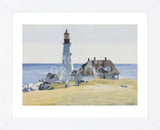 Lighthouse and Buildings, Portland Head, 1927  (Framed) -  Edward Hopper - McGaw Graphics