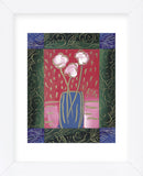Pink Flowers on Red  (Framed) -  James Hussey - McGaw Graphics