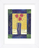 Pink Flowers on Yellow  (Framed) -  James Hussey - McGaw Graphics