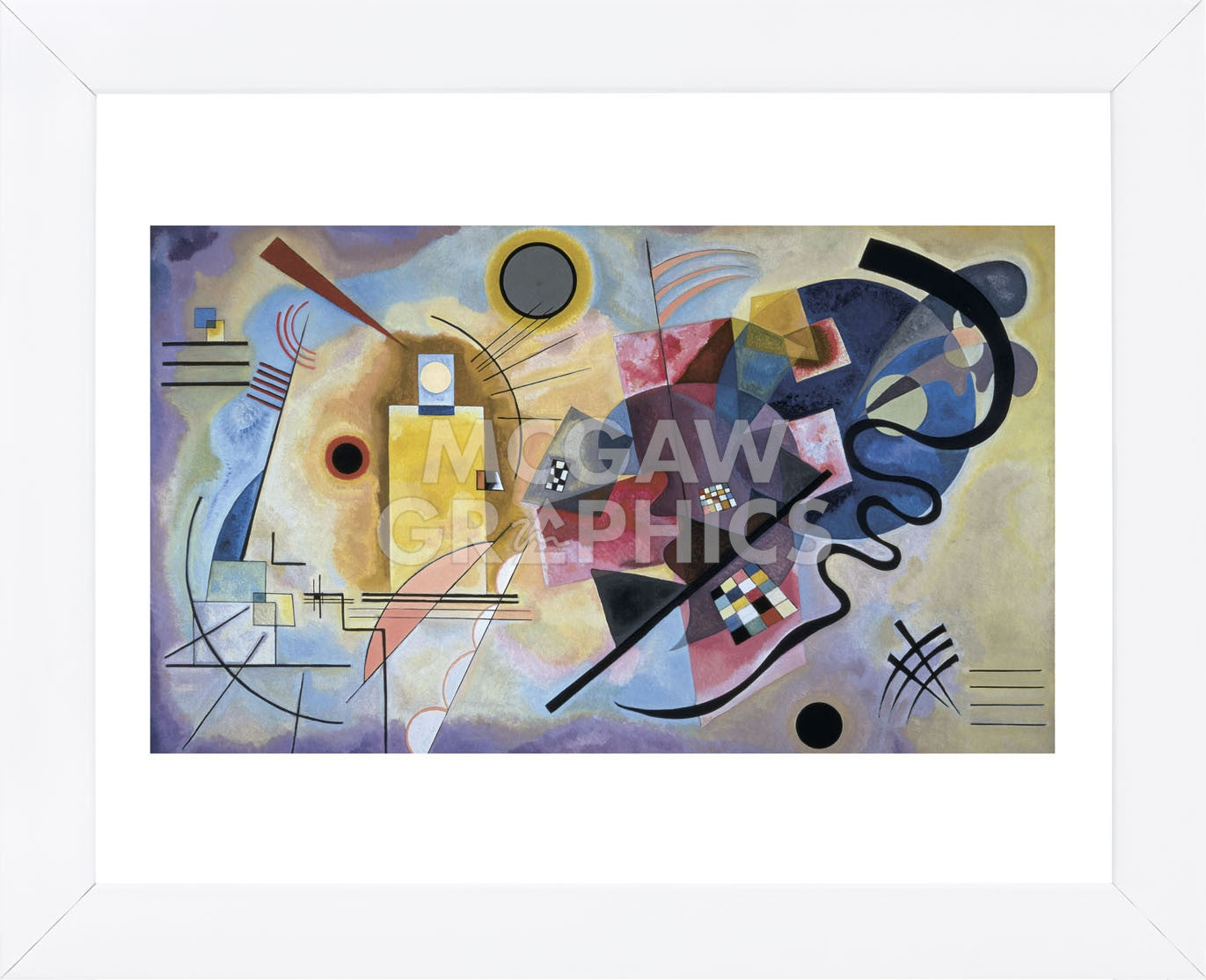 く日はお得♪ 1925 Blue, Red, Yellow, (Framed) Graphics McGaw | コレクション