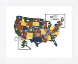 USA Map (Framed) -  Katelyn Lynch - McGaw Graphics