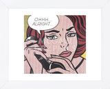 Ohhh...Alright..., 1964  (Framed) -  Roy Lichtenstein - McGaw Graphics