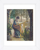 Madame Monet Embroidering, 1875  (Framed) -  Claude Monet - McGaw Graphics