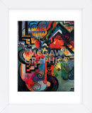 Colored composition (Hommage a_ Sebastin Johann Bach) (Framed) -  August Macke - McGaw Graphics