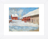 Les maisons rouges a Bjoernegaard, Norvege, 1895  (Framed) -  Claude Monet - McGaw Graphics