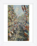 The Rue Montorgueil in Paris Celebration of June 30, 1878 (Framed) -  Claude Monet - McGaw Graphics