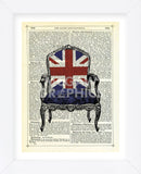 Union Jack Chair (Framed) -  Marion McConaghie - McGaw Graphics
