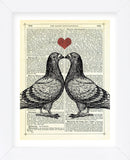 Pigeons in Love (Framed) -  Marion McConaghie - McGaw Graphics