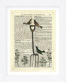 Garden Fork & Birds (Framed) -  Marion McConaghie - McGaw Graphics