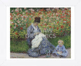 Camille Monet and a Child in the Artist's Garden in Argenteuil, 1875 (Framed) -  Claude Monet - McGaw Graphics