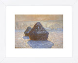 Haystacks: Snow Effect, 1891 (Framed) -  Claude Monet - McGaw Graphics