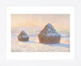 Wheatstacks, Snow Effect, Morning, 1891 (Framed) -  Claude Monet - McGaw Graphics