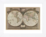 New Map of the World  (Framed) -  Vintage Reproduction - McGaw Graphics