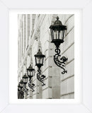 Lamps on Side of Building  (Framed) -  Christian Peacock - McGaw Graphics