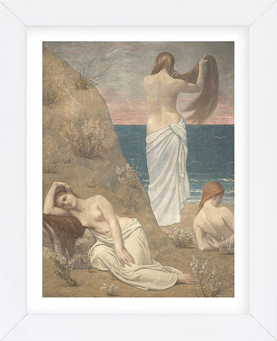 Young Women at the Sea Shore (petite version) (Framed) -  Pierre Puvis de Chavannes - McGaw Graphics