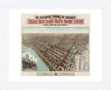 Elevated Trains in Chicago, c. 1897 (Framed) -  Poole Bros. - McGaw Graphics